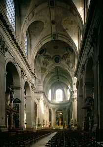 Ansicht des Kirchenschiffs in Richtung Chor, erbaut zwischen 1646-1780