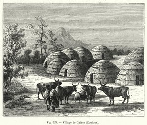 Dorf der Kaffern, Zulus von French School