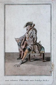 Violoncello, um 1700 (Gravur) von French School