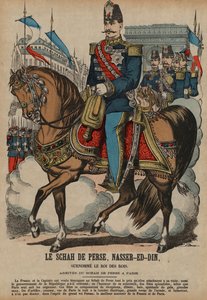 Besuch von Naser al-Din, Schah von Persien, in Paris von French School