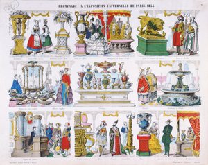 Besucher der Weltausstellung 1855 von French School