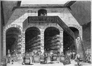 Weinbau: Innenansicht der Weinkeller von M. Cruse et fils frères, Bordeaux, Gironde (33) von French School