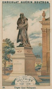 Voltaire, Schriftsteller, 1694-1778, errichtet am Quai Malaquais von French School