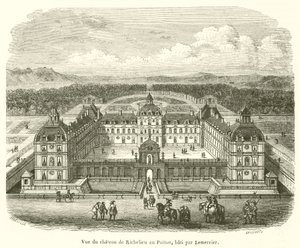 Ansicht des Schlosses von Richelieu in Poitou, erbaut von Lemercier von French School