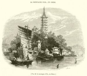 Ansicht des Goldbergs in China von French School