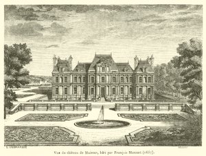 Ansicht des Schlosses von Maisons, erbaut von François Mansart von French School