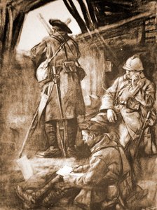 WWI französischer Beobachtungsposten an der Westfront von French School