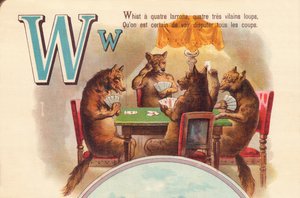 W: Whist hat vier Diebe, vier sehr böse Wölfe, die wir sicher bei allen Schüssen kämpfen sehen werden