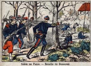 Krieg von 1870 zwischen Frankreich und Preußen: Schlacht von Buzenval in der Region Paris am 19.01.1871