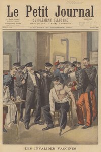 Kriegsveteranen erhalten Pockenimpfungen von French School