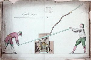 Wasserpumpe zur Brandbekämpfung, Mitte des 18. Jahrhunderts von French School