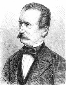 Wilhelm von Engerth (1814-1884) österreichischer Ingenieur (Lokomotive), Gravur