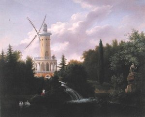 Windmühle an der Folie-Beaujon in Paris, ca. 1830 von French School