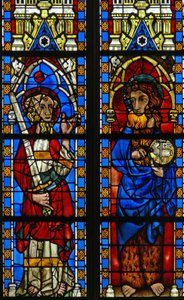 Fenster Narthex S, St. Johannes der Täufer und St. Paulus von French School