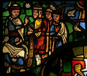 Fenster Treasury-A, die Magier mit Herodes darstellend von French School