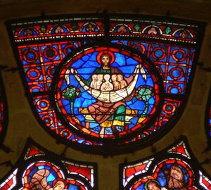 Fenster Ww mit Darstellung des Schoß Abrahams von French School