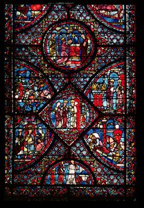 Fenster mit Szenen aus dem Leben Karls des Großen (747-814) aus dem Chorumgang von French School