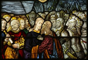 Fenster mit dem Verrat in Gethsemane von French School