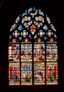 Fenster, das die Passion Christi darstellt