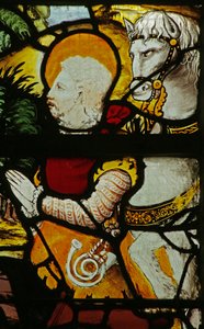 Fenster, das die Vision des Heiligen Eustachius darstellt (Detail) von French School
