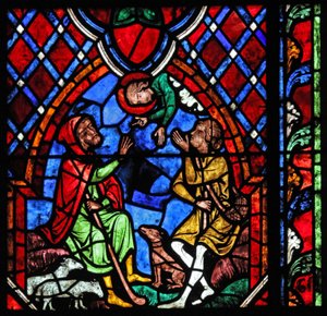 Fenster w01, Darstellung der Verkündigung an die Hirten