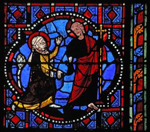 Fenster w02, Darstellung einer Auferstehungsszene: Noli Me Tangere von French School