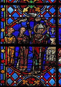Fenster w08, Darstellung der Messe des Heiligen Martin von French School