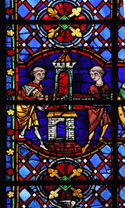 Fenster w08, Darstellung der gestohlenen Reliquien des Heiligen Martin