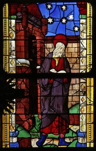 Fenster w0, Darstellung von Joachim mit einem seiner Schafe von French School