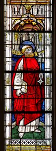 Fenster w0 mit Darstellung des Heiligen Petrus