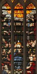 Fenster w103 mit Darstellung von Pfingsten von French School