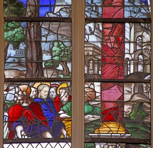 Fenster w109, Darstellung einer Gruppe von French School