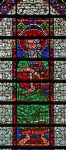 Fenster w109 mit Darstellung eines Apostels von French School