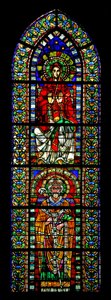 Fenster w109 mit der Jungfrau Maria und St. Martin von French School