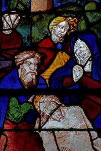 Fenster w10, das Joseph von Arimathäa bei der Kreuzabnahme darstellt von French School