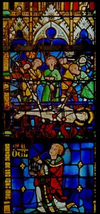 Fenster w10 mit dem lebendigen Rösten des St. Vinzenz