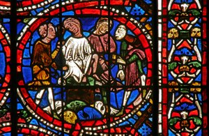 Fenster Nr. 11-R, Darstellung von Joseph wird in die Grube hinabgelassen