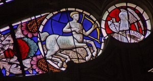 Fenster w114 Darstellung des Tierkreiszeichens Schütze