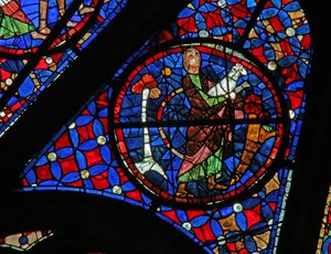 Fenster w115, Abel, der ein Lamm zum Opfer bringt, darstellend von French School