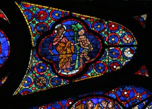 Fenster w115, Gott, der zu Adam spricht, darstellend von French School