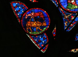 Fenster w115, die Erschaffung der Tiere darstellend