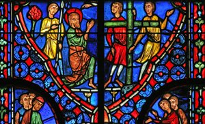 Fenster w11, St. Andreas vor seinem Kreuz