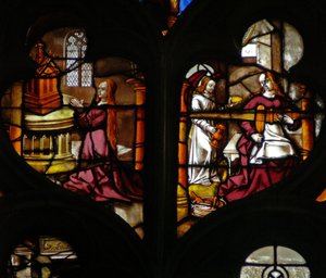 Fenster w120, die Verkündigung (an St. Anna?)