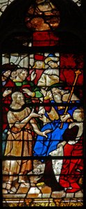 Fenster w121, St. Johannes der Täufer vor Herodes von French School