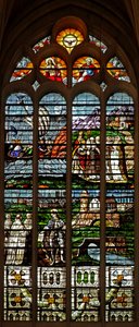 Fenster w121, die Dreifaltigkeit; Ludwig IX. und die Karmeliten