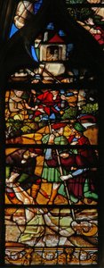 Fenster w122, Szenen aus dem Leben eines Heiligen