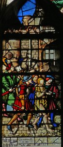 Fenster w124, St. Agnes wird verhaftet von French School
