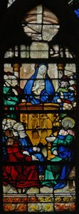 Fenster w125, Szene aus dem Leben der St. Maria Magdalena - die Heilige predigt von French School
