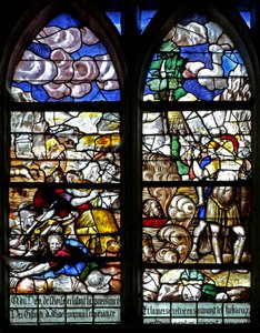 Fenster w128, Moses und der Durchzug durchs Rote Meer