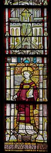 Fenster w12, St. Laurentius darstellend von French School